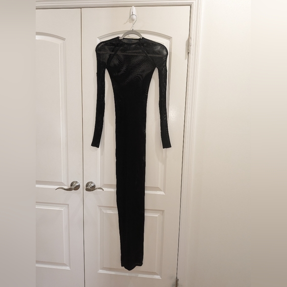 NWOT SKIMS WARP KNIT COVER UPLONG SLEEVE DRESS SIZE XXS-S - Picture 5 of 7